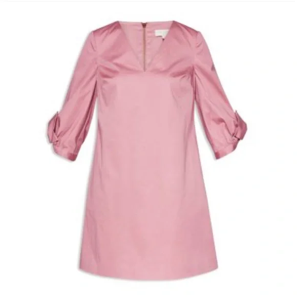 ted baker dusty pink dress Sleeveless V-NECK Pleated Maxi Dress main image 1